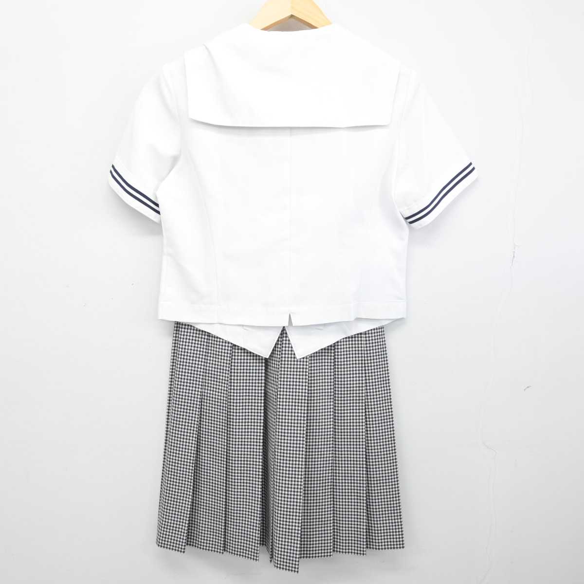 【中古】秋田県 由利高等学校 女子制服 3点 (セーラー服・スカート) sf049006