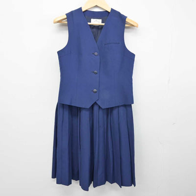 【中古】千葉県 若松中学校 女子制服 2点 (ベスト・スカート) sf049009