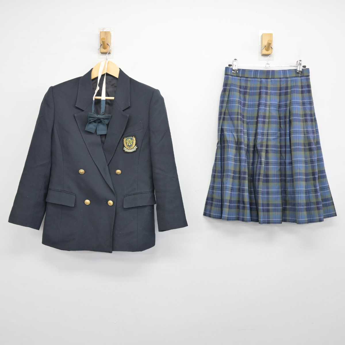 【中古】千葉県 若松高等学校 女子制服 3点 (ブレザー・スカート) sf049011