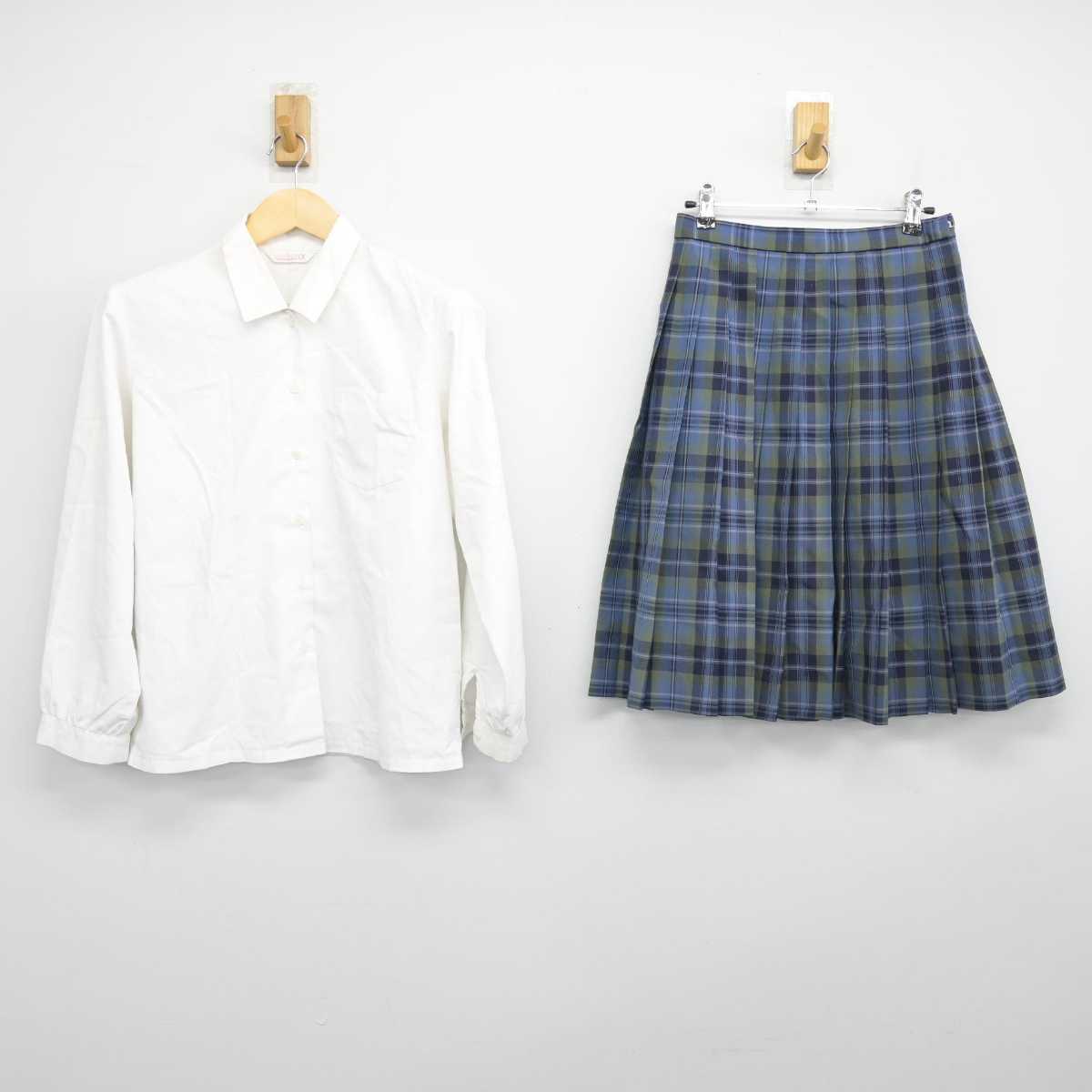 【中古】千葉県 若松高等学校 女子制服 2点 (シャツ・スカート) sf049012