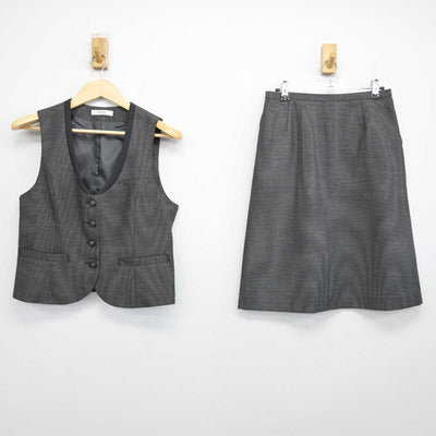 【中古】 事務服 女子制服 2点 (ベスト・スカート) sf049020