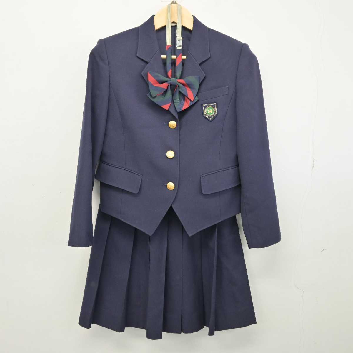 【中古】埼玉県 川越南高等学校 女子制服 4点 (ブレザー・ベスト・スカート) sf049026