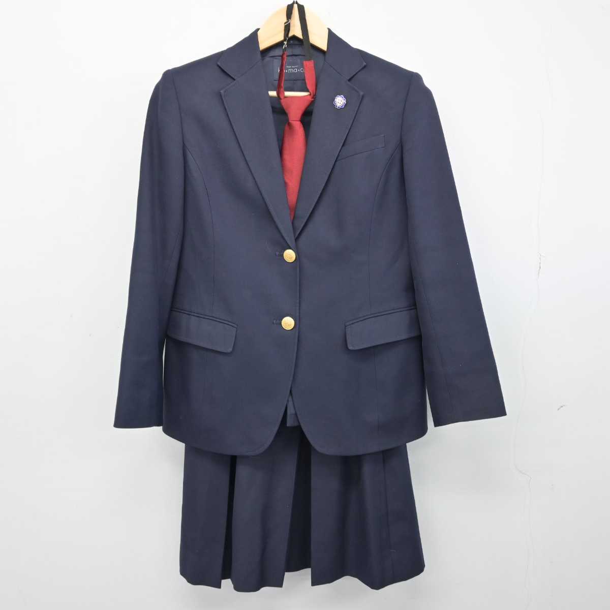 【中古】長野県 上田市立第一中学校 女子制服 4点 (ブレザー・ベスト・スカート) sf049035