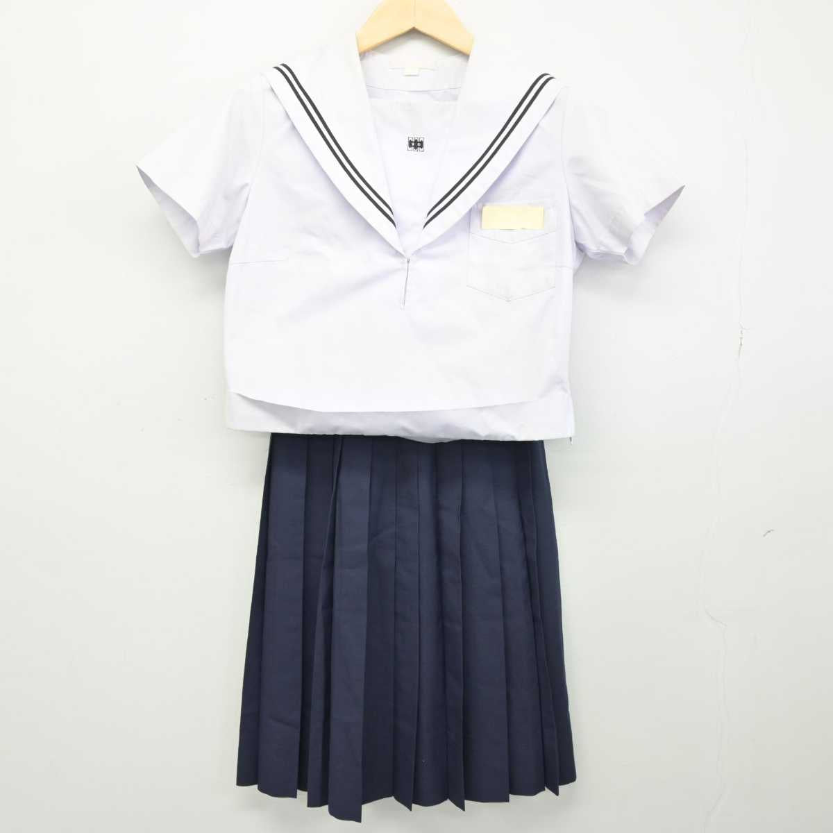 【中古】山口県 川中中学校 女子制服 2点 (セーラー服・スカート) sf049047