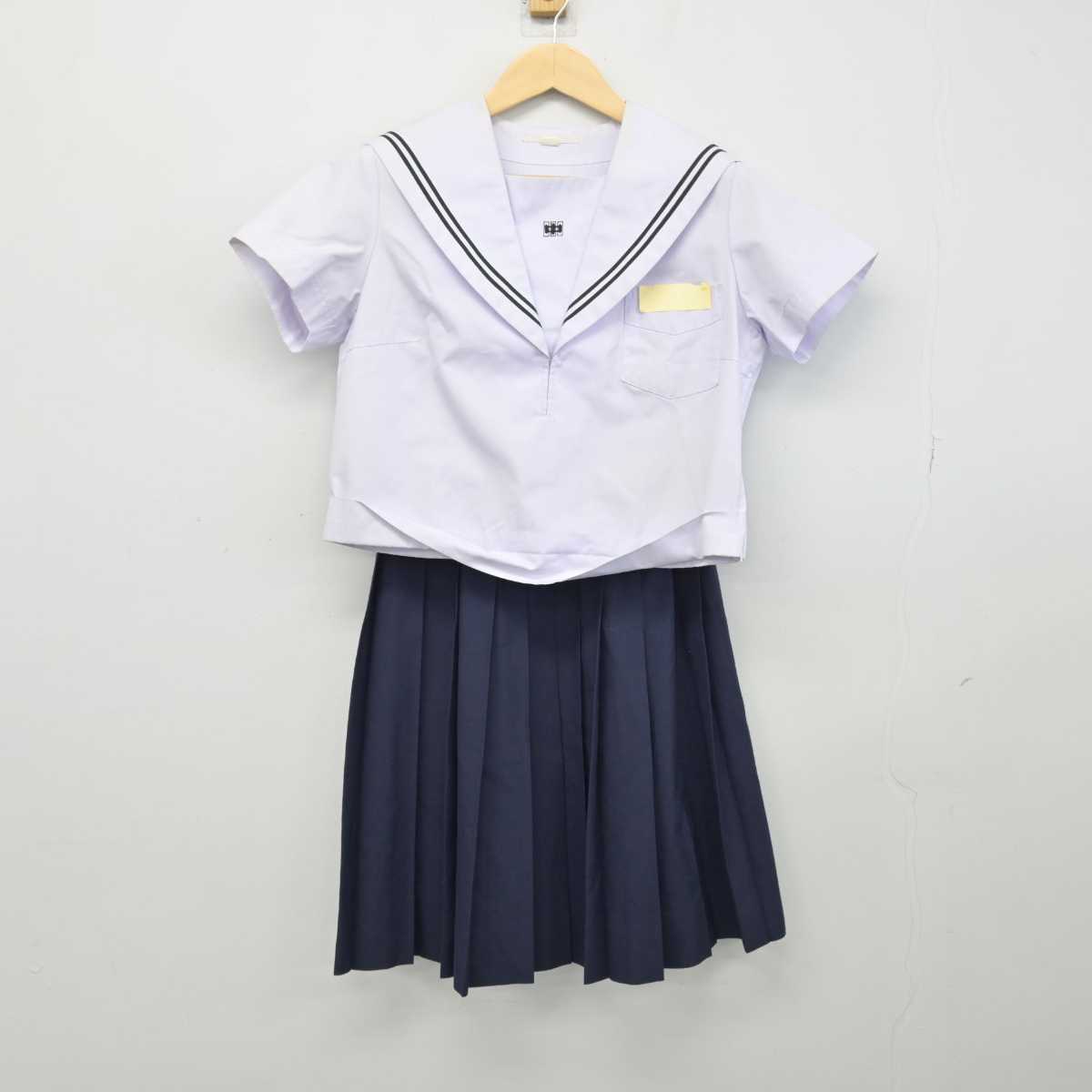 【中古】山口県 川中中学校 女子制服 2点 (セーラー服・スカート) sf049049
