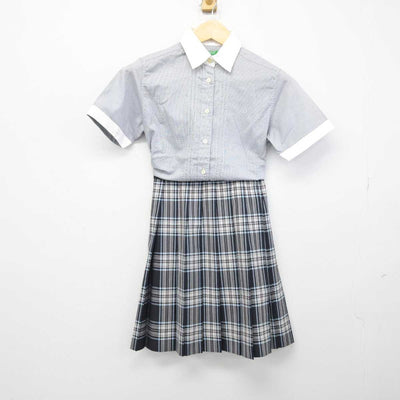 【中古】岡山県 岡山龍谷高等学校 女子制服 3点 (シャツ・スカート) sf049055