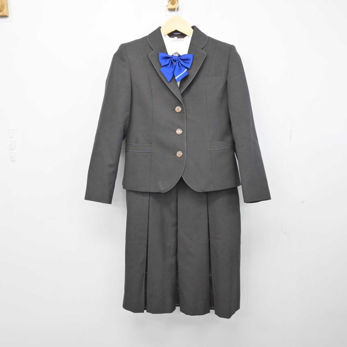 【中古】京都府 ノートルダム女学院高等学校 女子制服 4点 (ブレザー・シャツ・ジャンパースカート) sf049057