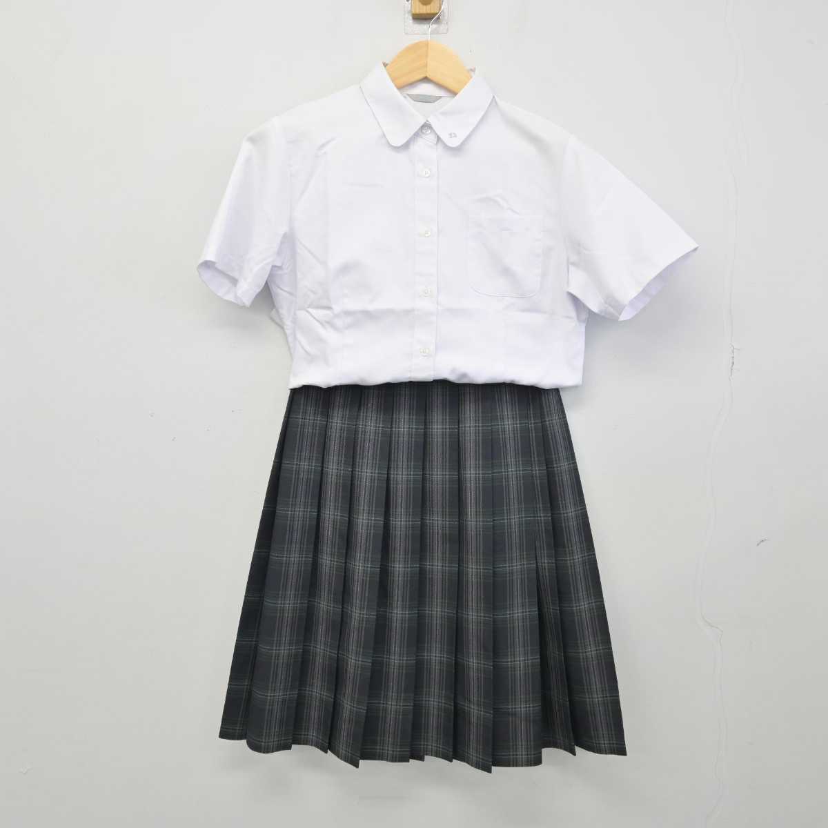 【中古】兵庫県 神戸星城高等学校 女子制服 3点 (シャツ・スカート) sf049066