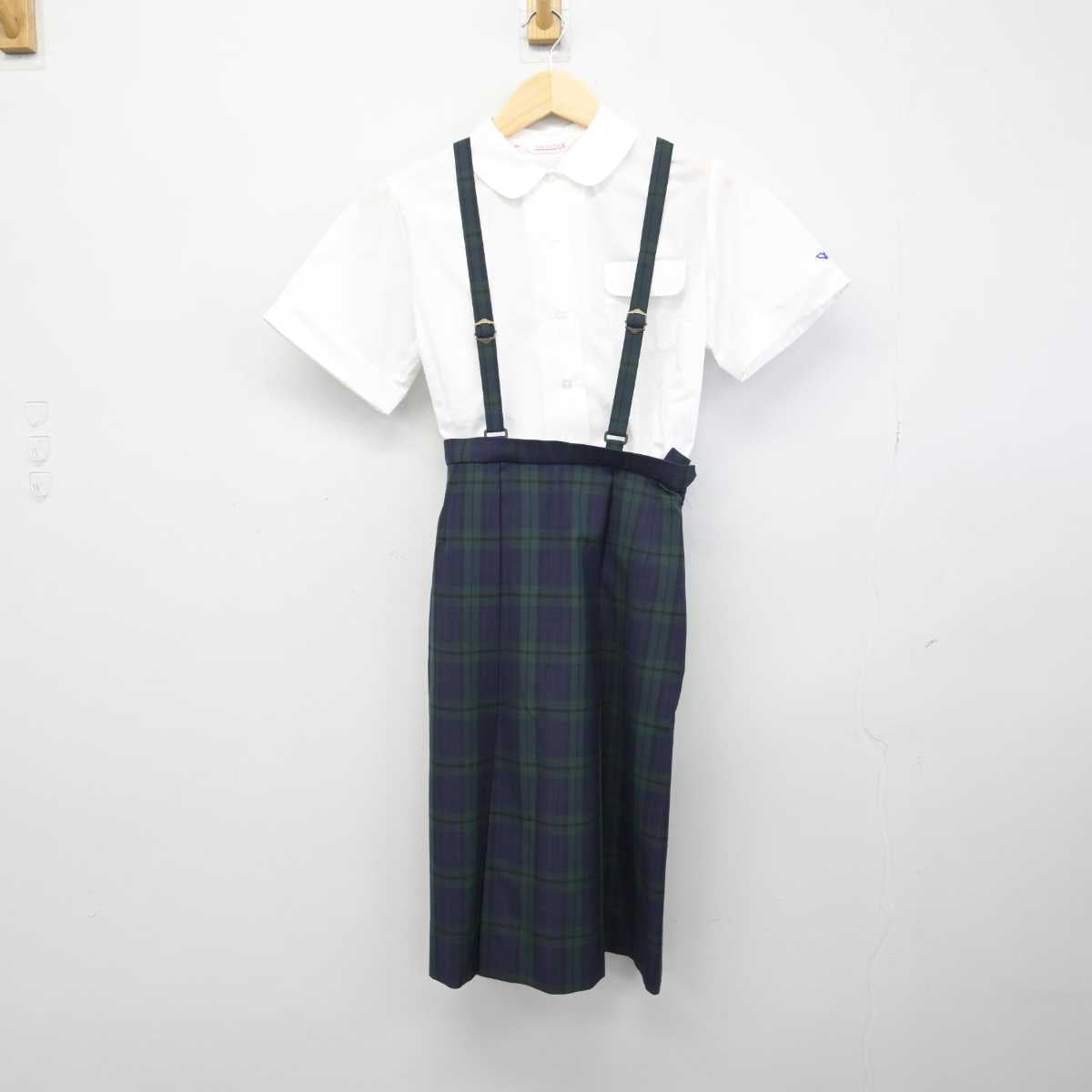 【中古】兵庫県 大原中学校 女子制服 2点 (シャツ・スカート) sf049068