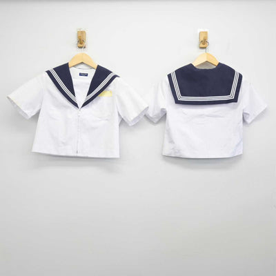 【中古】大分県 駅川中学校 女子制服 4点 (セーラー服・スカート) sf049071