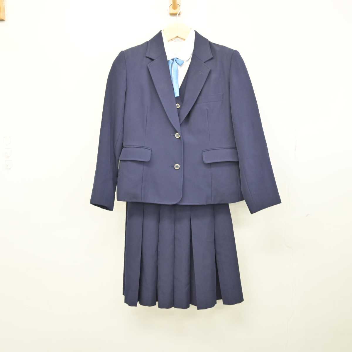 【中古】愛知県 豊田高等学校/旧制服 女子制服 5点 (ブレザー・シャツ・ベスト・スカート) sf049075