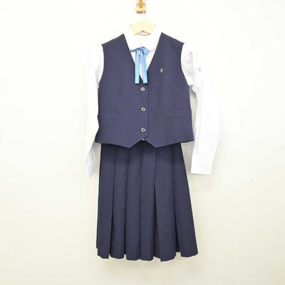 【中古】愛知県 豊田高等学校/旧制服 女子制服 5点 (ブレザー・シャツ・ベスト・スカート) sf049075