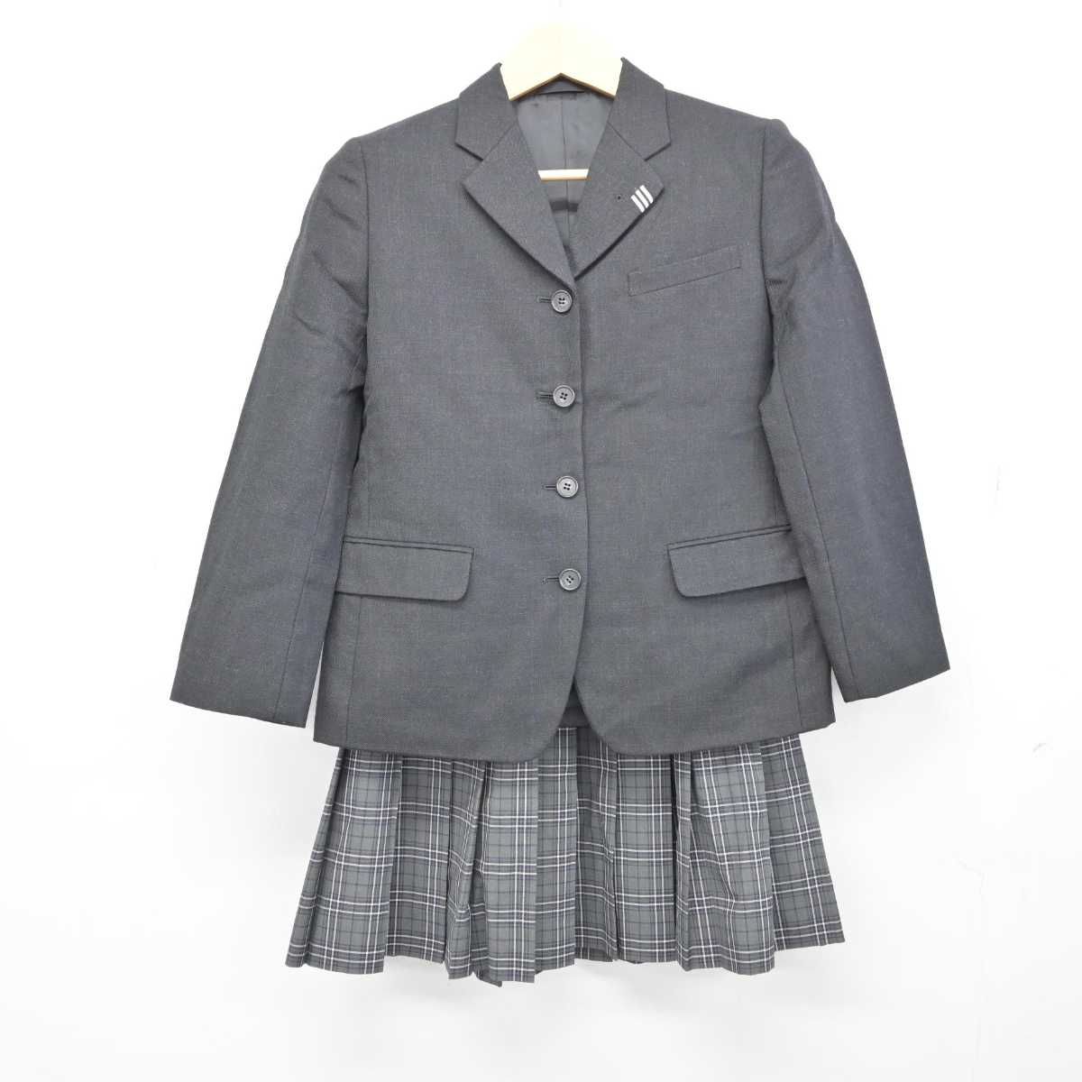 【中古】福島県 福島工業高等専門学校 女子制服 3点 (ブレザー・スカート) sf049080