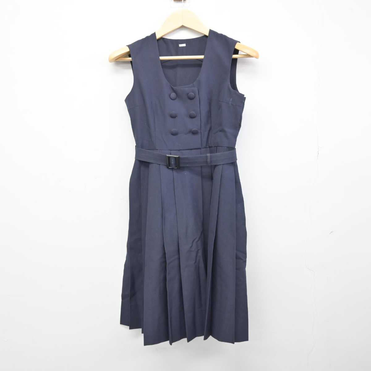 【中古】兵庫県 西宮高等学校 女子制服 2点 (シャツ・ジャンパースカート) sf049086