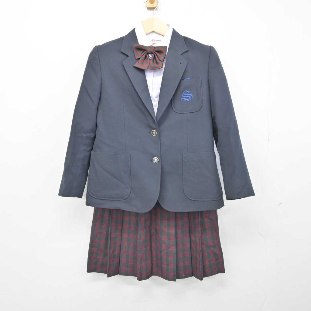 【中古】宮城県 松陵中学校 女子制服 6点 (ブレザー・シャツ・スカート) sf049089