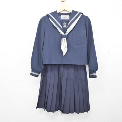 【中古】兵庫県 朝日中学校 女子制服 3点 (セーラー服・スカート) sf049093