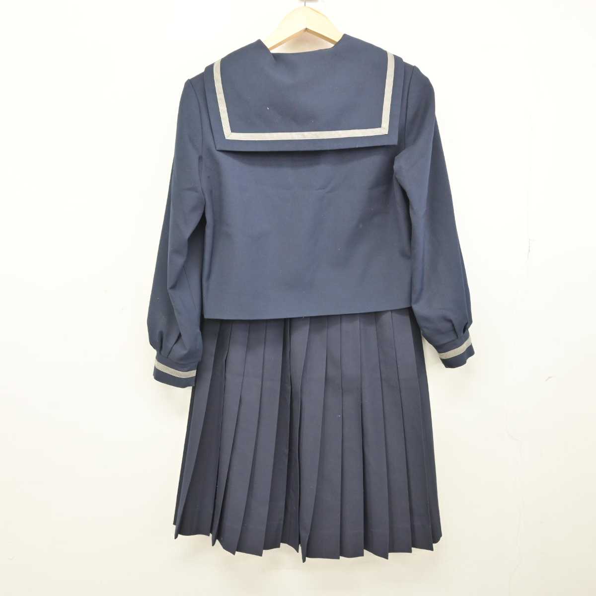 【中古】兵庫県 朝日中学校 女子制服 3点 (セーラー服・スカート) sf049093