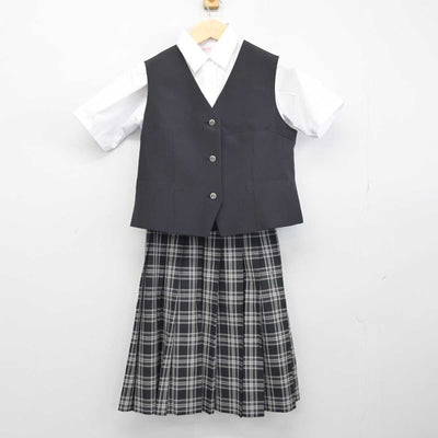 【中古】埼玉県 滑川総合高等学校 女子制服 4点 (ニット・ベスト・シャツ・スカート) sf049108