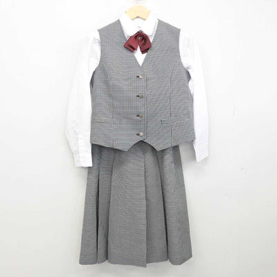 【中古】北海道 札幌市立厚別中学校 女子制服 5点 (ブレザー・ベスト・シャツ・スカート) sf049110