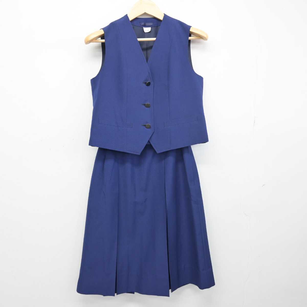 【中古】神奈川県 川崎市立白鳥中学校 女子制服 2点 (ベスト・スカート) sf049131