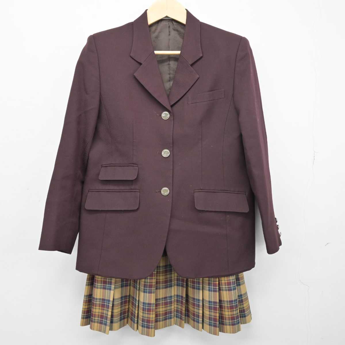 【中古】福島県 仁愛高等学校 女子制服 2点 (ブレザー・スカート) sf049150