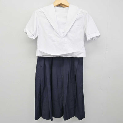 【中古】福岡県 折尾愛真高等学校 女子制服 2点 (セーラー服・スカート) sf049154