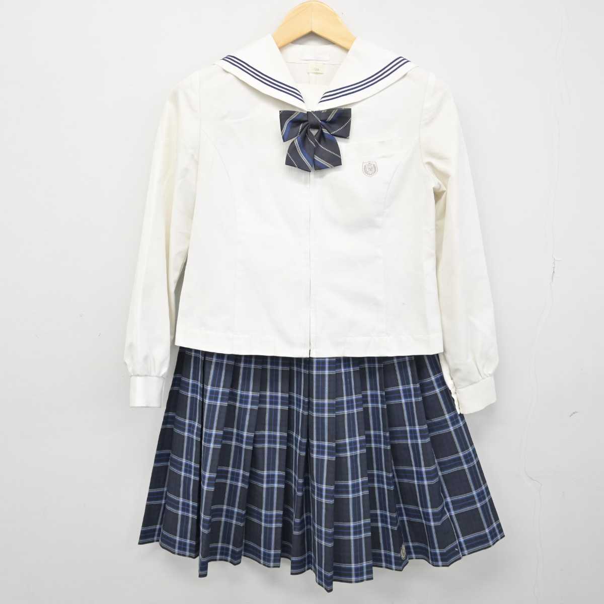 【中古】北海道 北海道札幌英藍高等学校 女子制服 4点 (セーラー服・スカート) sf049157