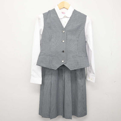 【中古】北海道 札幌市立厚別中学校 女子制服 4点 (ブレザー・ベスト・シャツ・スカート) sf049164