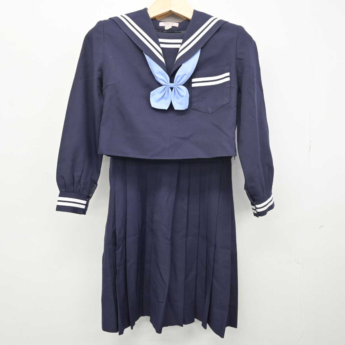 【中古】熊本県 出水中学校 女子制服 4点 (セーラー服・ジャンパースカート) sf049169