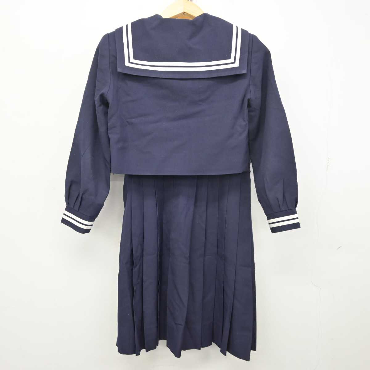 【中古】熊本県 出水中学校 女子制服 4点 (セーラー服・ジャンパースカート) sf049169