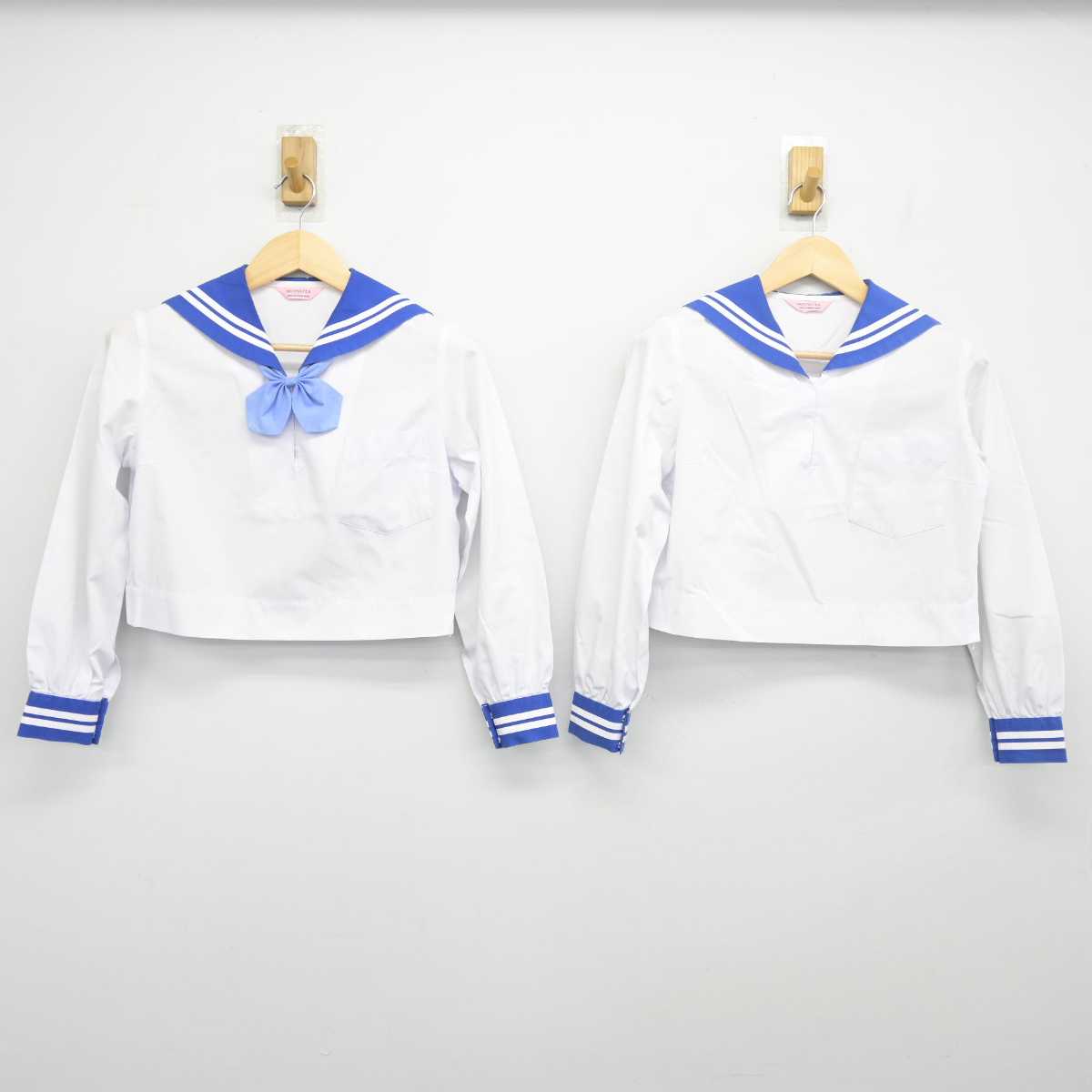 【中古】熊本県 出水中学校 女子制服 3点 (セーラー服) sf049172