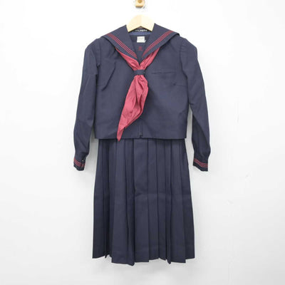 【中古】東京都 両国中学校 女子制服 3点 (セーラー服・ジャンパースカート) sf049189