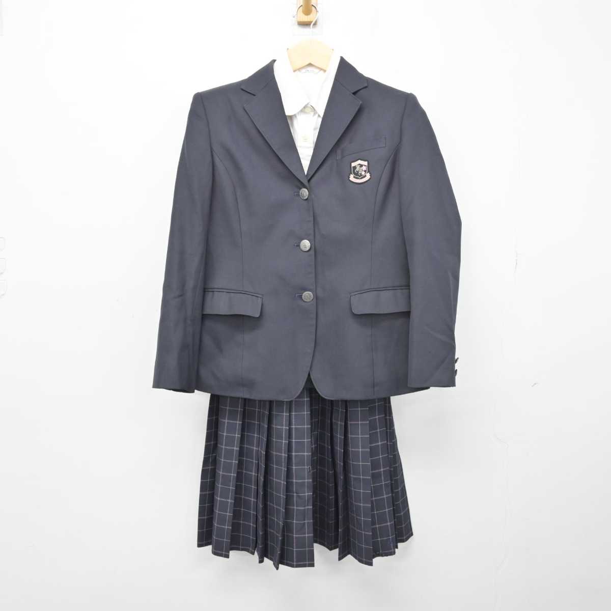 【中古】福岡県 福岡農業高等学校 女子制服 3点 (ブレザー・シャツ・スカート) sf049195