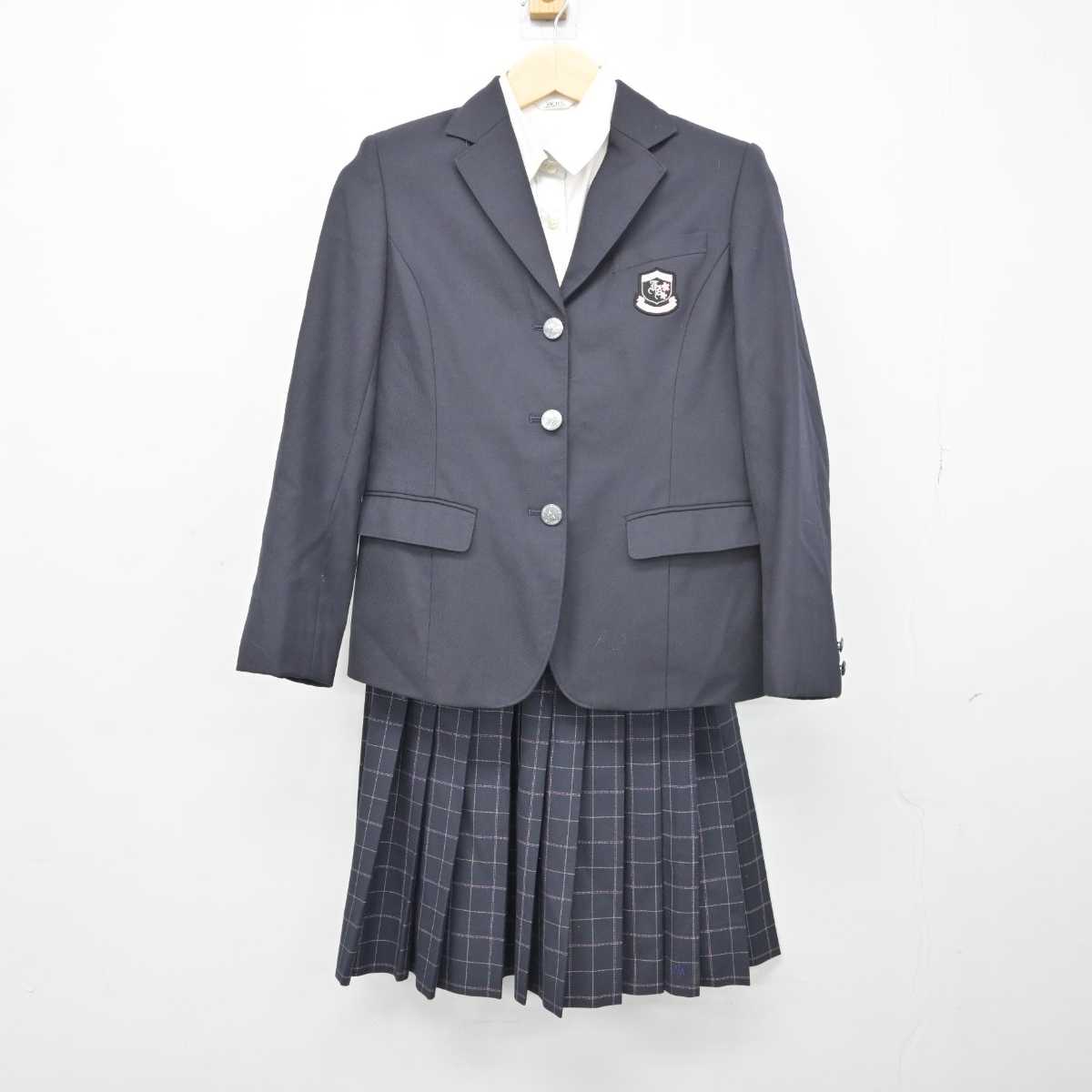 【中古】福岡県 福岡農業高等学校 女子制服 3点 (ブレザー・シャツ・スカート) sf049196