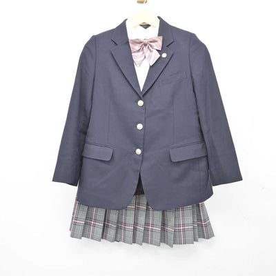 【中古】 クラーク記念国際高等学校 女子制服 6点 (ブレザー・シャツ・スカート) sf049203