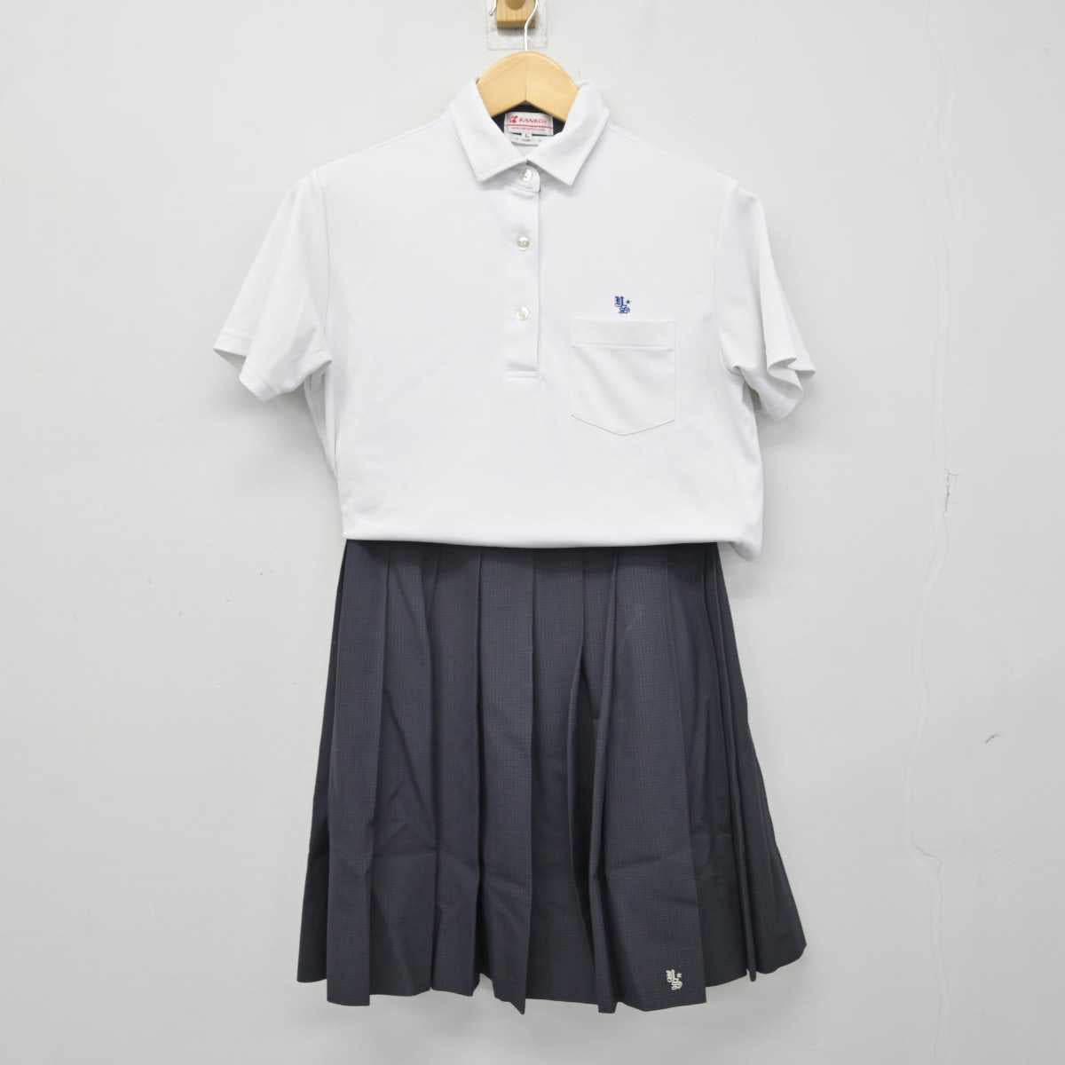 【中古】大阪府 淀川清流高等学校 女子制服 2点 (シャツ・スカート) sf049217