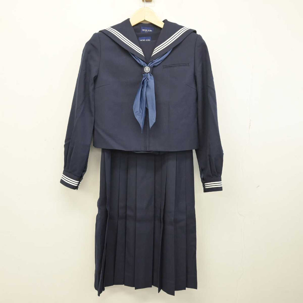 【中古】東京都 深川第二中学校 女子制服 3点 (セーラー服・ジャンパースカート) sf049238