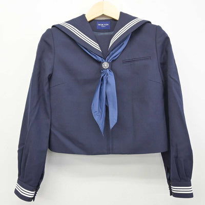 【中古】東京都 深川第二中学校 女子制服 3点 (セーラー服・ジャンパースカート) sf049238