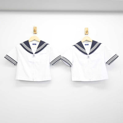 【中古】東京都 深川第二中学校 女子制服 3点 (セーラー服・スカート) sf049239