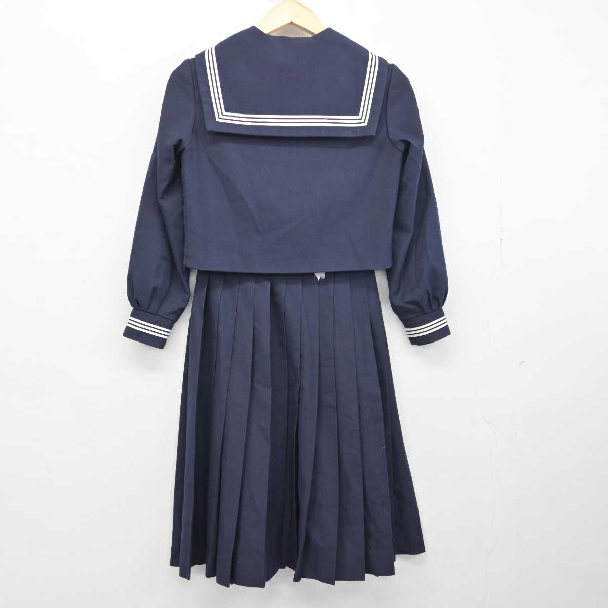 【中古】広島県 高西中学校 女子制服 3点 (セーラー服・スカート) sf049248