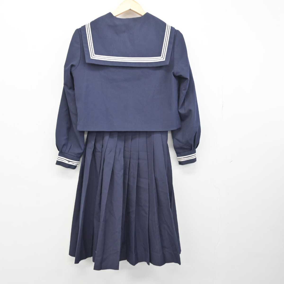 【中古】広島県 高西中学校 女子制服 2点 (セーラー服・スカート) sf049249