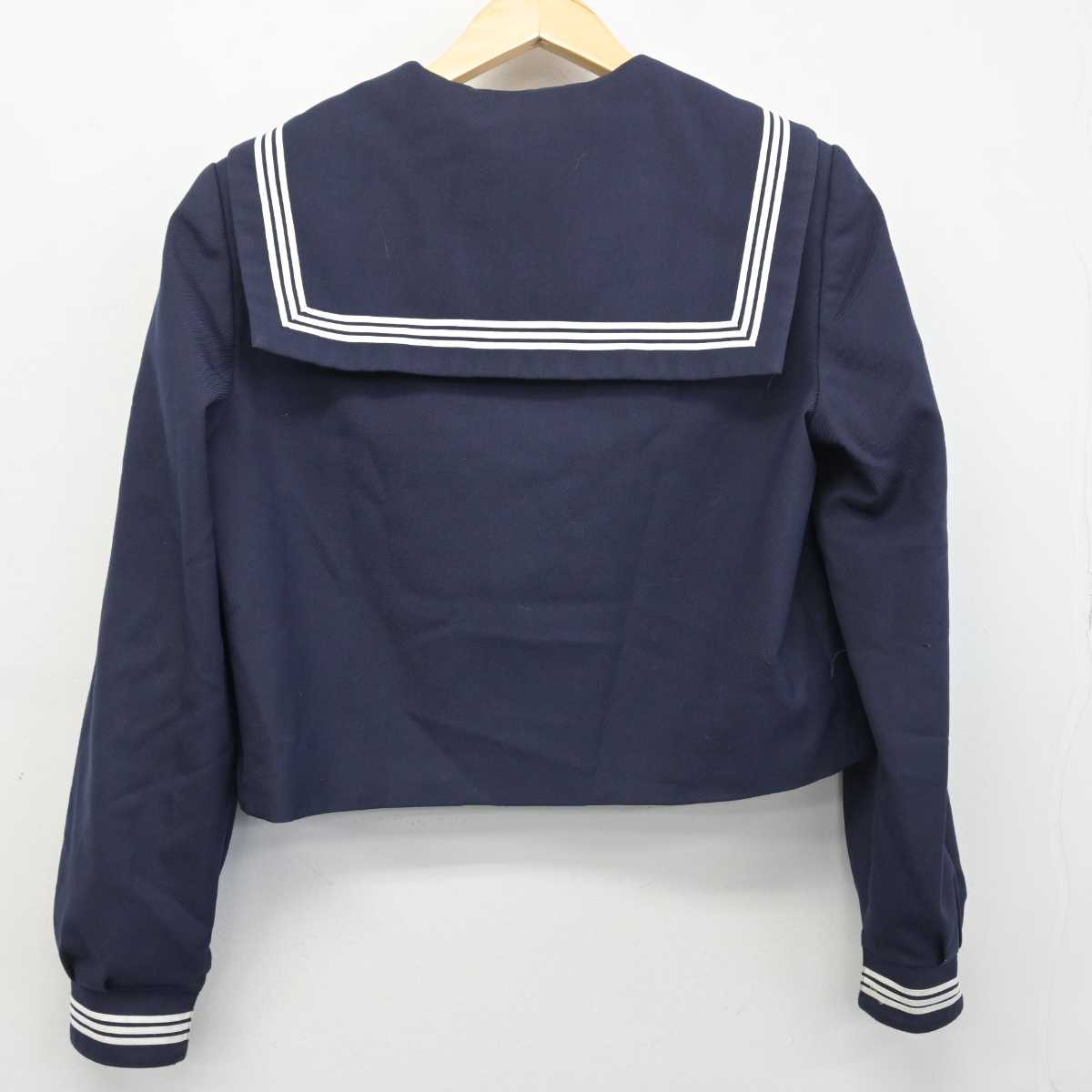 【中古】広島県 高西中学校 女子制服 2点 (セーラー服・ニット) sf049250