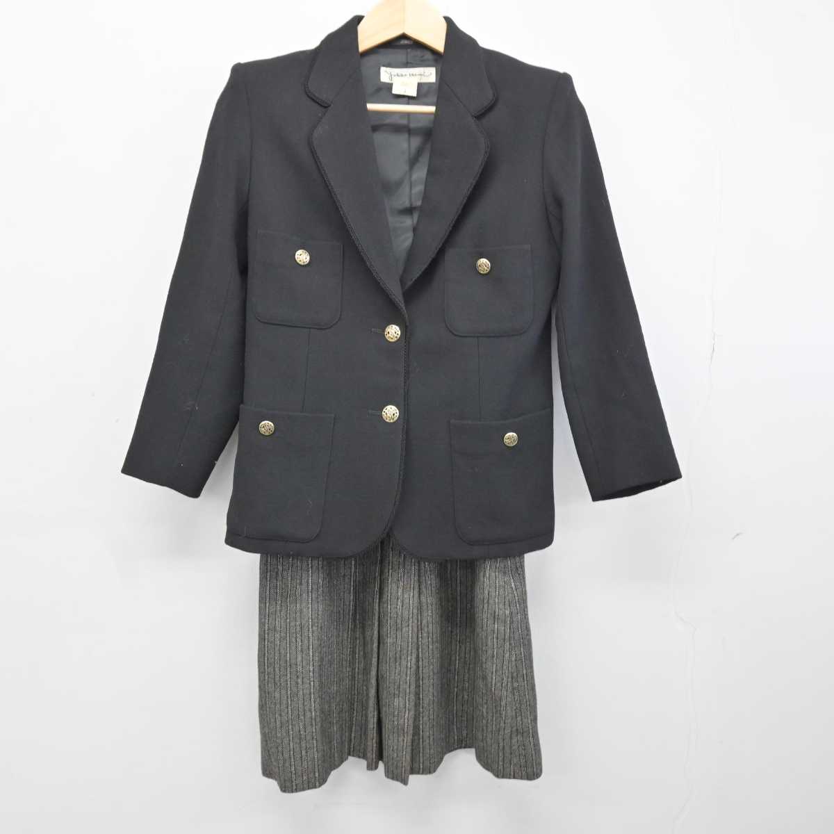 【中古】東京都 聖徳大学 幼児教育専門学校 女子制服 3点 (ブレザー・ベスト・スカート) sf049265