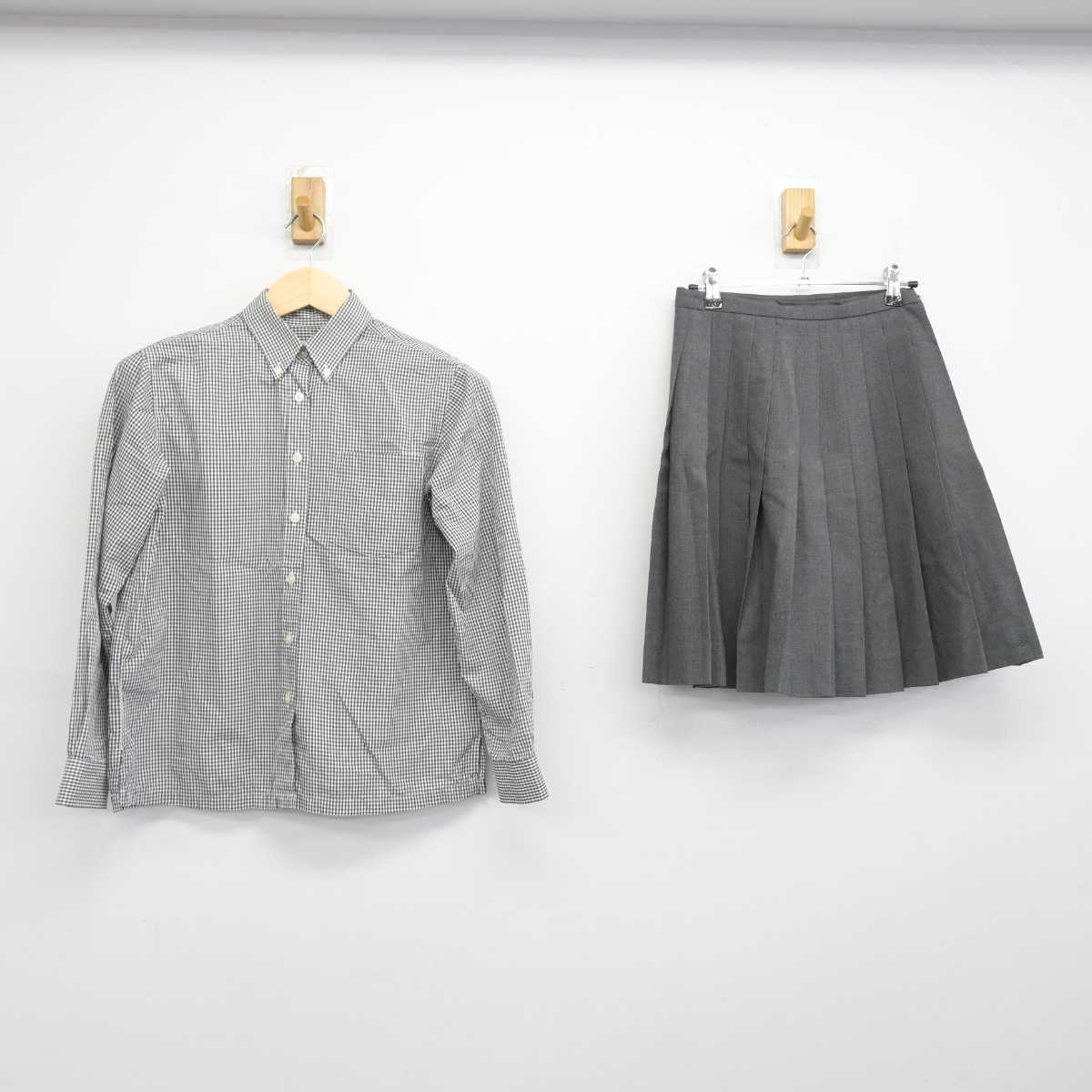 【中古】宮城県 泉松陵高等学校 女子制服 2点 (シャツ・スカート) sf049269