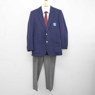 【中古】宮城県 西山中学校 男子制服 4点 (ブレザー・シャツ・ズボン) sf049271