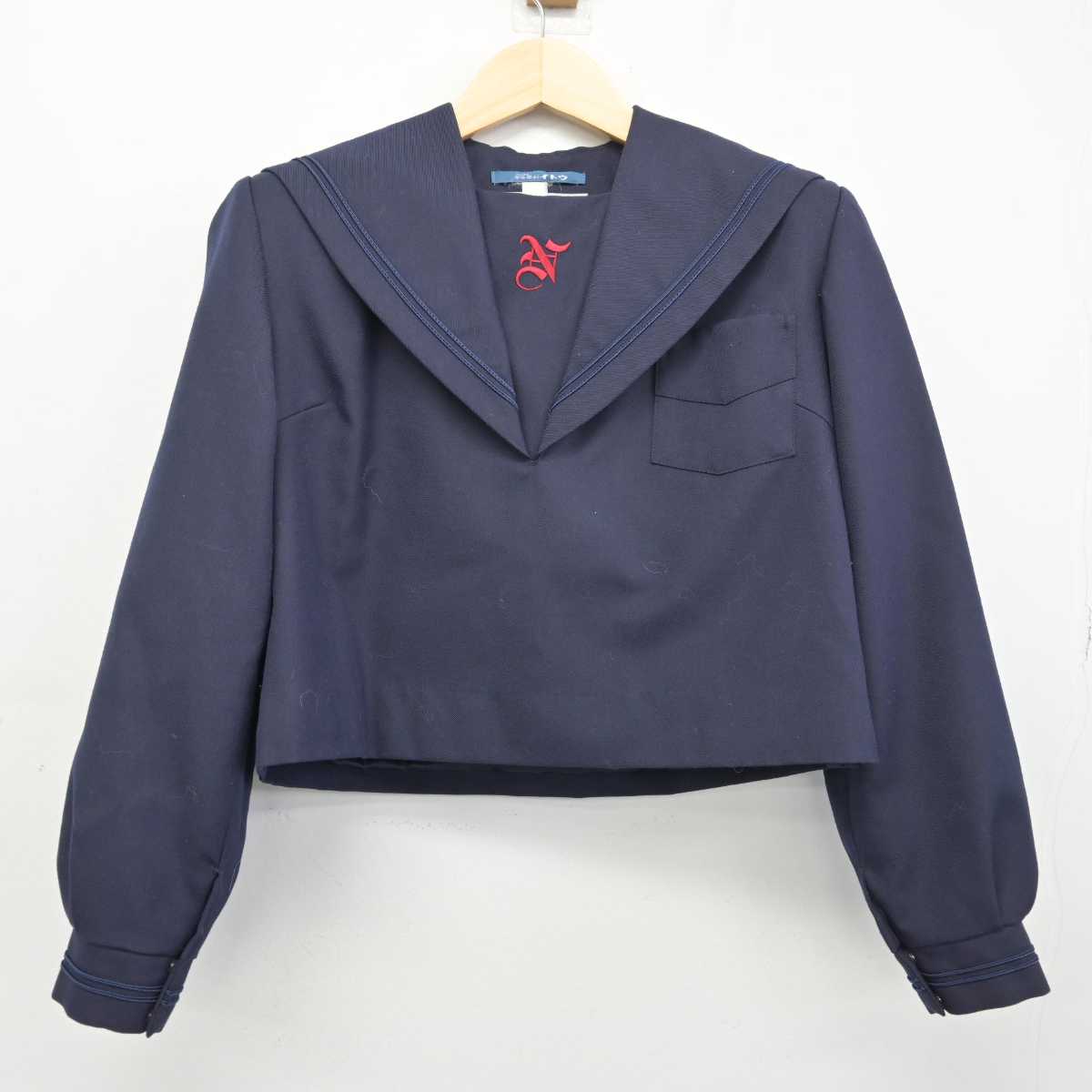 【中古】兵庫県 長坂中学校 女子制服 2点 (セーラー服・ジャンパースカート) sf049277