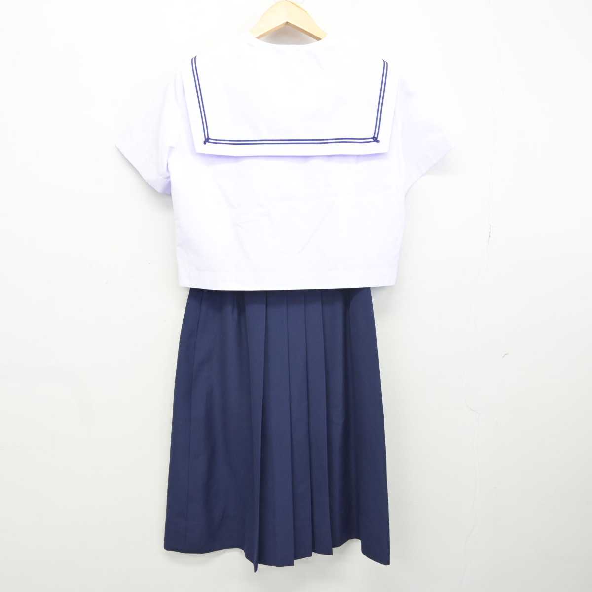 【中古】兵庫県 長坂中学校 女子制服 3点 (セーラー服・スカート) sf049278