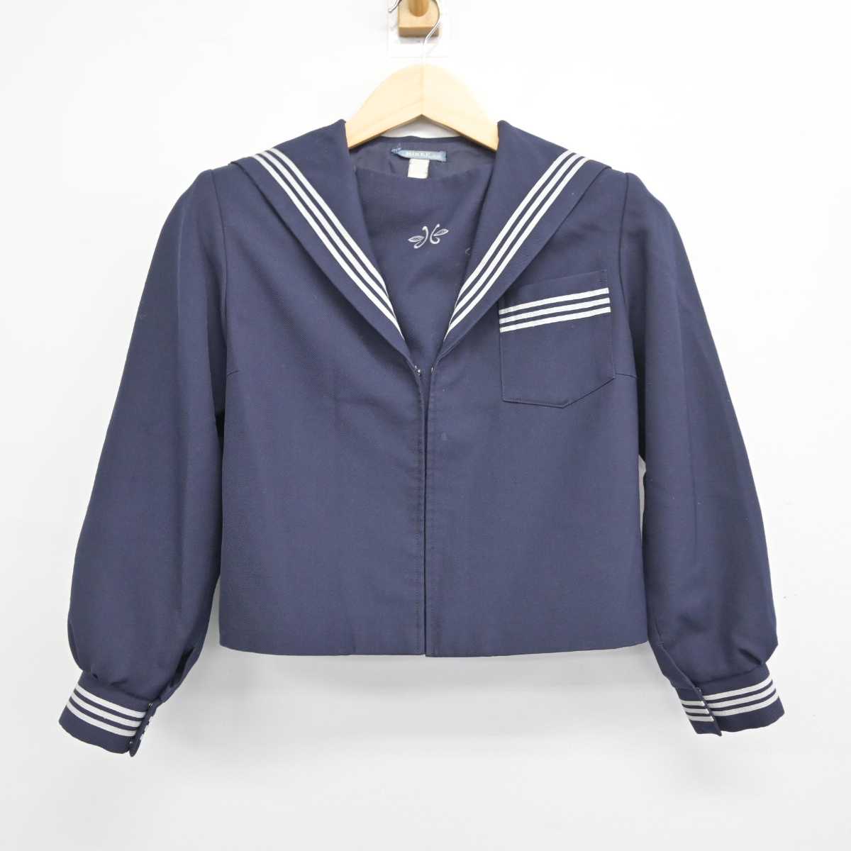 【中古】兵庫県 豊岡北中学校 女子制服 3点 (セーラー服・スカート・スカート) sf049301