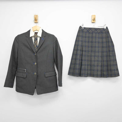 【中古】東京都 安田学園高等学校 女子制服 6点 (ブレザー・シャツ・スカート) sf049306