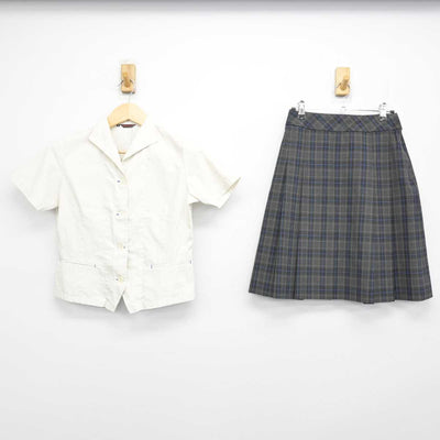 【中古】東京都 安田学園高等学校 女子制服 2点 (シャツ・スカート) sf049308